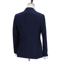 Tyler Stylish Slim Fit Navy Blue Peaked Lapel Three-Piece Men's Suits