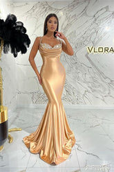 Spaghetti-Straps Sweetheart Evening Dress With Sequins Mermaid