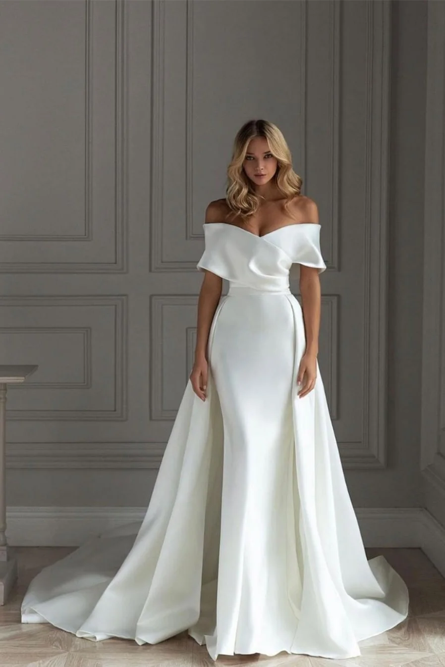 Off the Shoulder Strapless Sleeveless Long Formal Dress With Ruffles