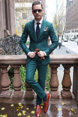 Gorgeous Green Business Suits Fashion Tuxedos in Two Pieces for Men