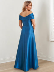 Elegant Floor-Length Off-the-Shoulder Mother of the Bride A-Line/Princess Dresses