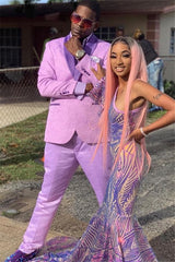 Fashion Pink Shawl Lapel Groom and Groomsmen Suit for Wedding with Jacquard