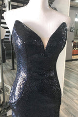 Sparkly Black Sweetheart Sequins Tight Short Homecoming Dress/Mini Dress