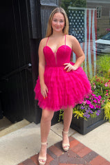 Blue Sparkly A Line Corset Short Homecoming Dress/Mini Dress