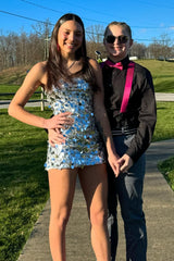 Sparkly Silver Strapless Tight Short Homecoming Dress/Mini Dress with Sequins