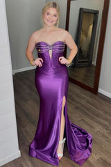 Long Dark Green Beaded Prom Dress with Sparkly Corset and Slit