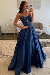 Long Beaded Fuchsia Princess Sweetheart Corset Dress with Prom Bow
