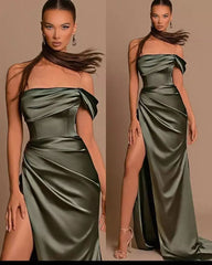 Slim Sleeveless Evening Dress With Split