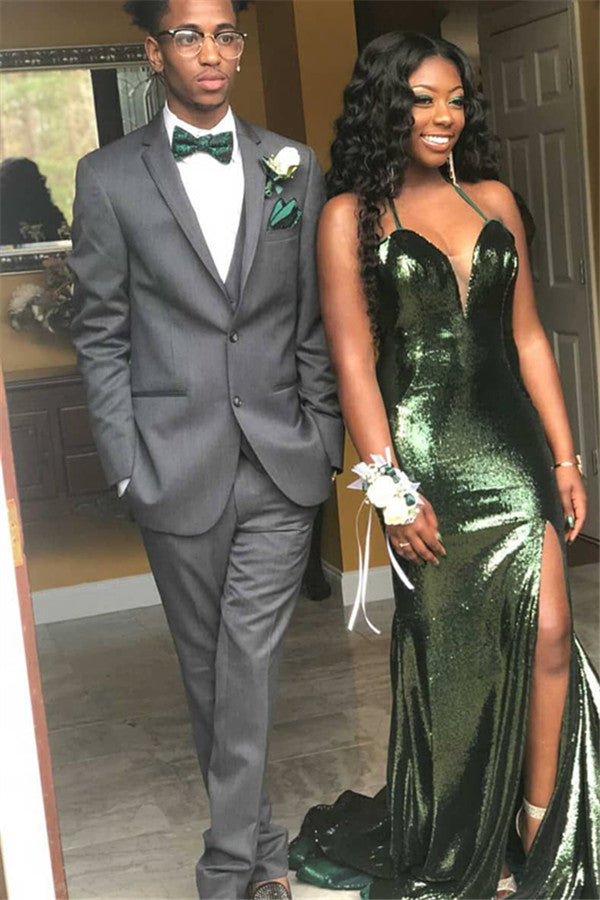 Classic Gray Summer Three-Piece Wedding Suits for Groom