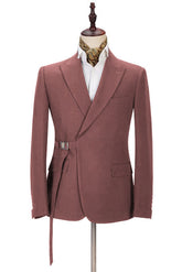 Stylish Two-Piece Groom and Groomsmen Suits with Peaked Lapel