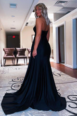 Mermaid Prom Dress with Single Shoulder in Black