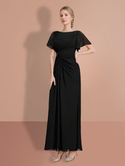 Short Sleeve Ankle-Length Sheath Mother of the Bride Dresses