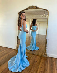 Long Fuchsia Mermaid Prom Dress with Glitter Beading and Spaghetti Straps