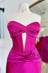 Hot Pink Corset Sweetheart Tight Short Homecoming Dress/Mini Dress