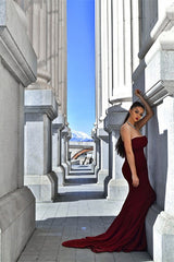 Strapless Mermaid Evening Dress