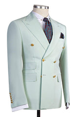 Newest Best Double-Breasted Wedding Outfits for Guys with Peaked Lapel