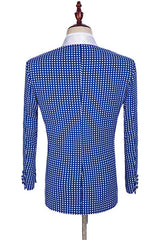 Handsome Blue Shawl Lapel One-Button Wedding Suit for Men