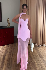Strapless Sweetheart Sleeveless Long Mermaid Formal Dress With Beading