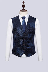 Gentle Navy Blue Tuxedos Wedding Suit for Groom Classic Morning Suit