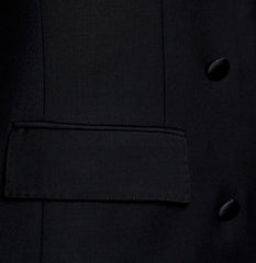Luxury Black Two-Piece Wedding Tuxedo with Double-Breasted Design