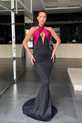 Sleeveless Gorgeous Halter Mermaid Evening Dress Long
