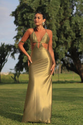 Spaghetti Strap Sleeveless Backless Mermaid Long Formal Dress