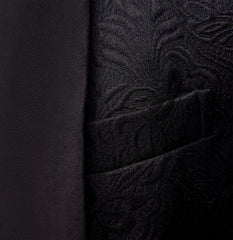 Formal Three-Piece Business Black Men's Suits Jacquard Wedding Suits
