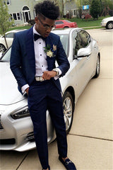 Dark Navy Stylish Two-Piece Best Wedding Suits for Men