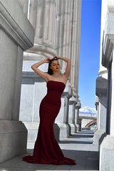 Strapless Mermaid Evening Dress