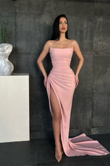 White Spaghetti-Straps Mermaid Long Evening Dress
