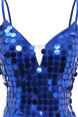 Royal Blue Sparkly Sequins Tight Short Homecoming Dress/Mini Dress