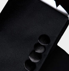 Luxury Black Two-Piece Wedding Tuxedo with Double-Breasted Design