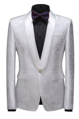 Classic Slim Fit One Button Shawl Lapel Wedding Suit for Men