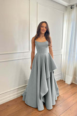 Glamorous Strapless Sleeveless Long Formal Dress With Pleated