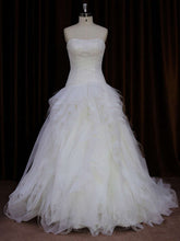 Beaded Straight Tulle Ball Gown Wedding Dress