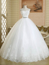 Beaded Sweetheart Tulle Ball Gown Wedding Dress