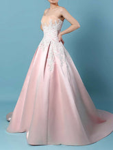 Elegant Ball Gown Straight Satin Wedding Dress With Pockets