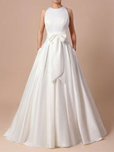 Scoop Neck Satin Ball Gown With Pockets for Your Special Day