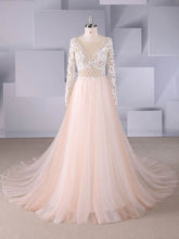 Beaded Wedding Gown with Illusion Tulle and Sweep Train