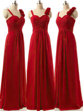 Newest Bridesmaid A-line Dresses in Burgundy and Sweetheart Chiffon Ruffles