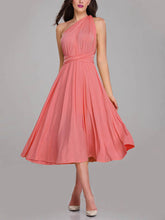 A-Line One Shoulder Bridesmaid Dresses with Sashes & Ribbons