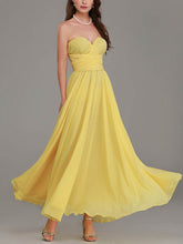A-line Sweetheart Chiffon Bridesmaid Dresses with Sashes/Ribbons and Ankle-length Hemline