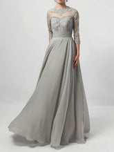 Elegant Chiffon Tulle A-line Lace Appliques Mother of the Bride Dress