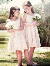 A-Line Lace Sashes Knee-Length Flower Girl Dress