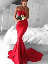 Trumpet/Mermaid Sweetheart Jersey Prom Dresses with Sweep Train