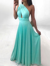 Chiffon A-line One Shoulder Prom Dresses for Floor Length Elegance
