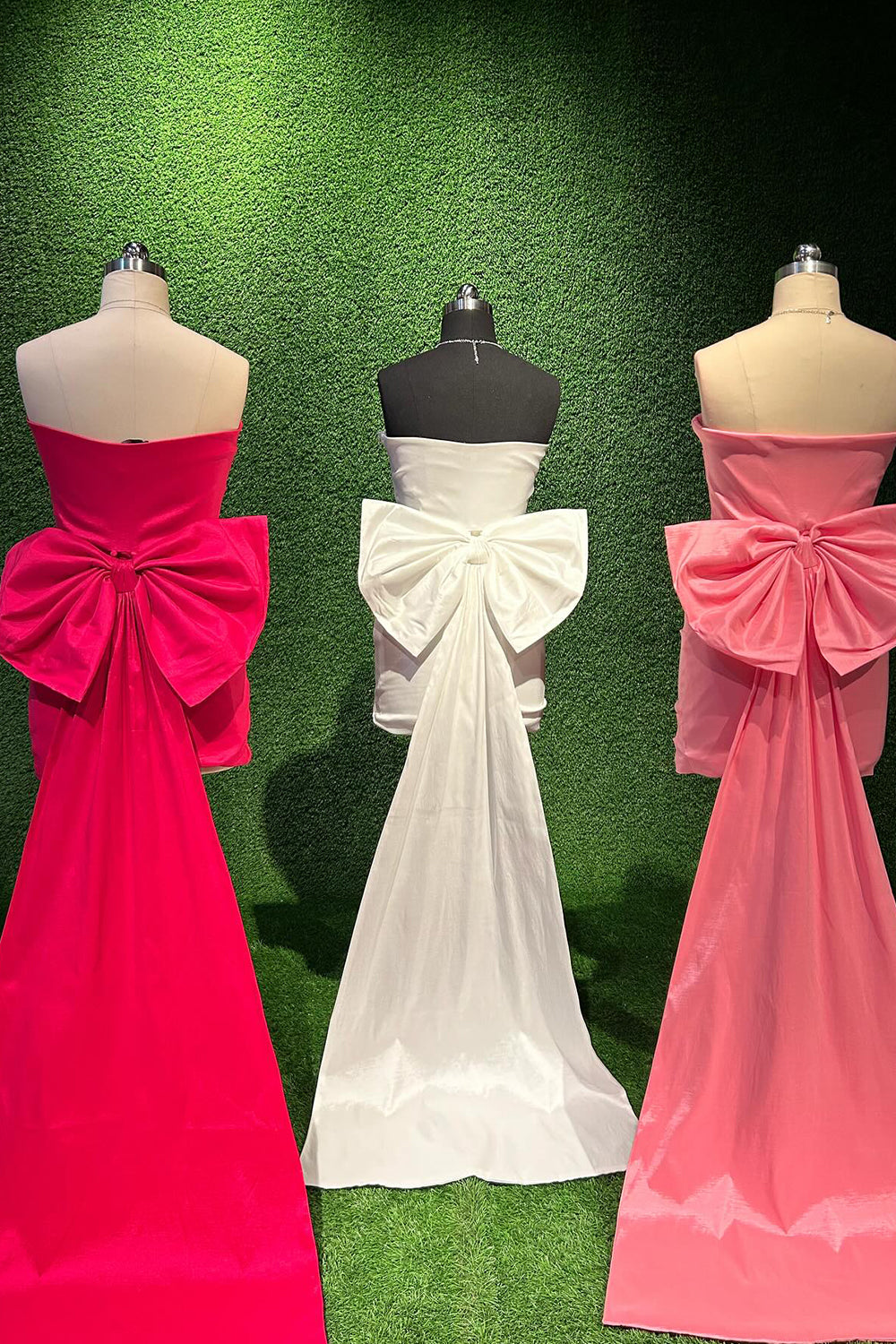 White Strapless Tight Short Homecoming Dress/Mini Dress with Bowknot