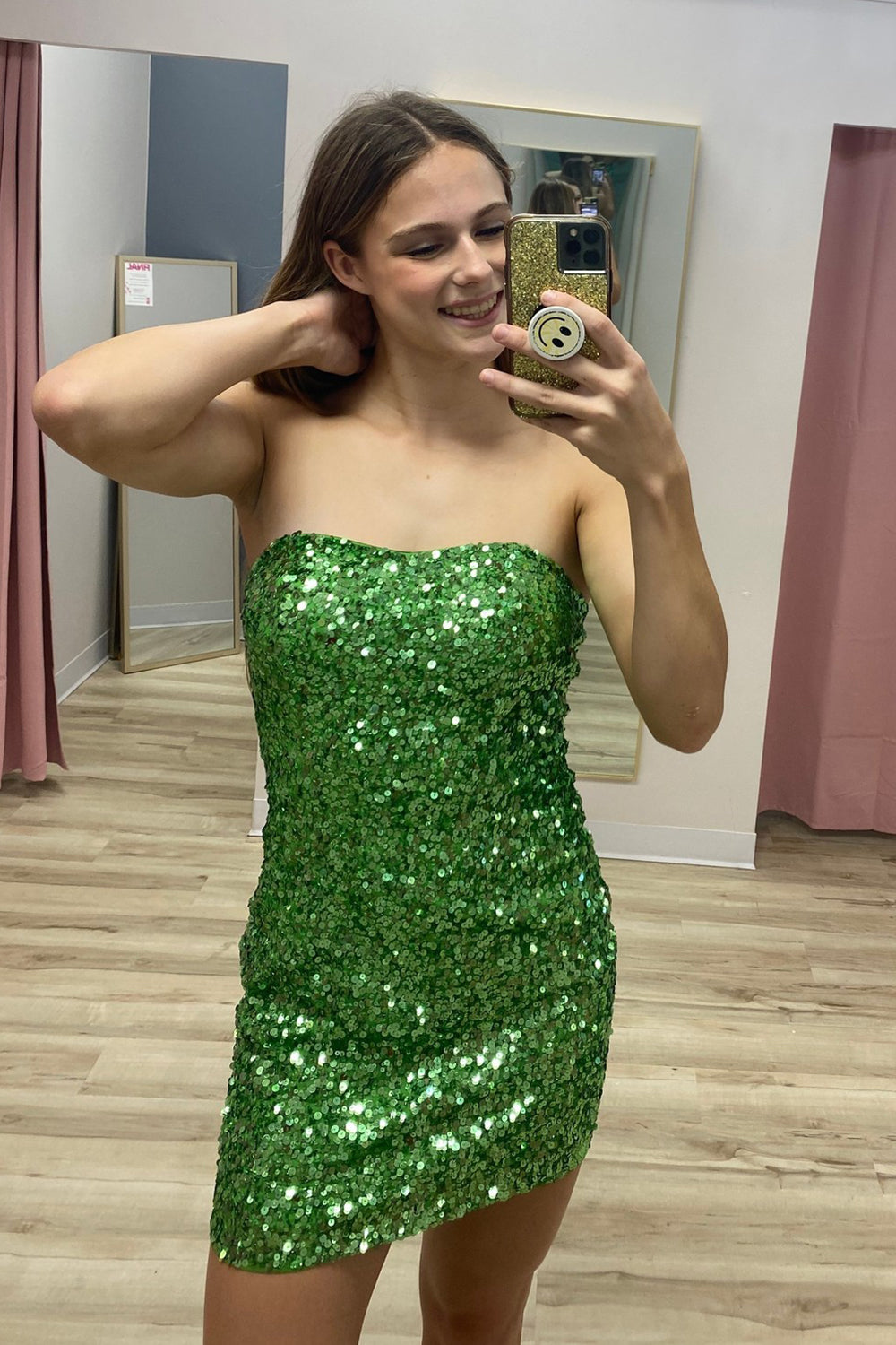 Sparkly Green Sequins Bodycon Short Homecoming Dress/Mini Dress