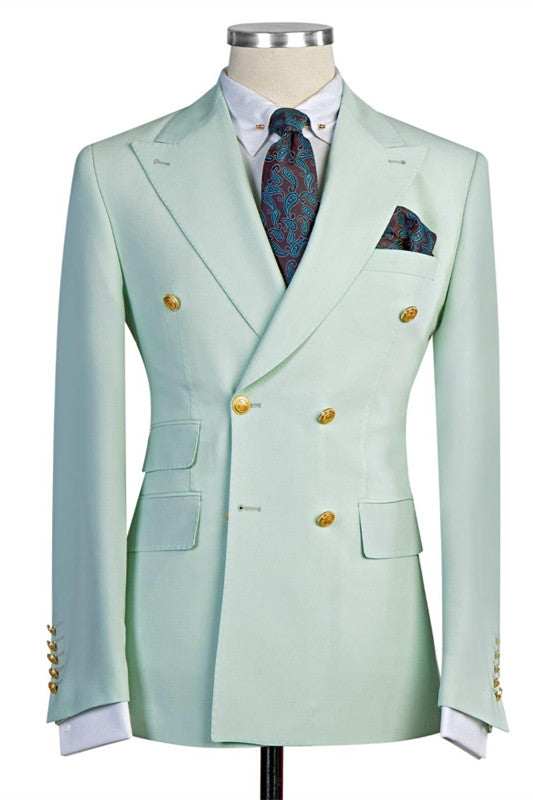Newest Best Double-Breasted Wedding Outfits for Guys with Peaked Lapel