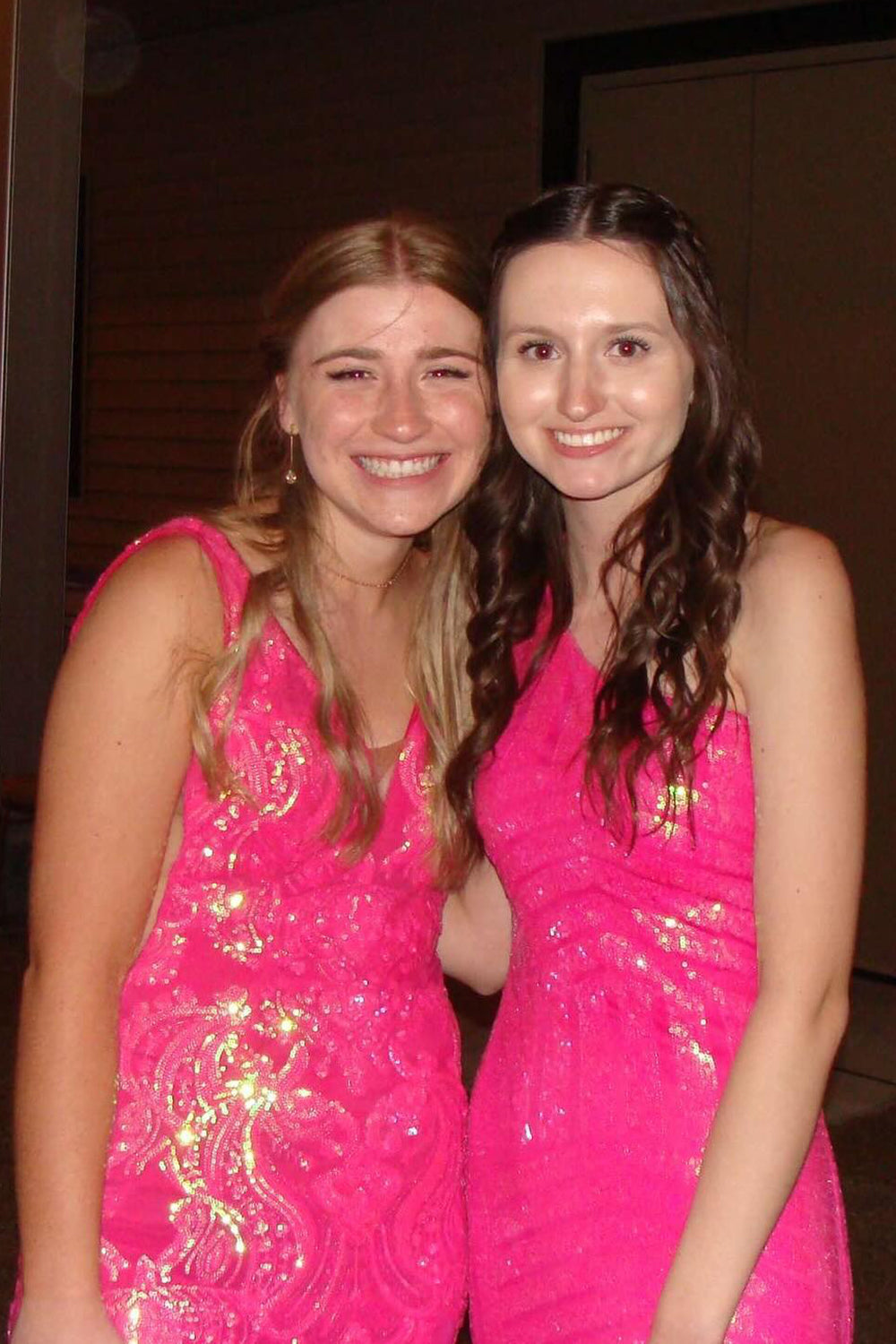 Fuchsia One-Shoulder Long Mermaid Prom Dress with Sparkly Sequins